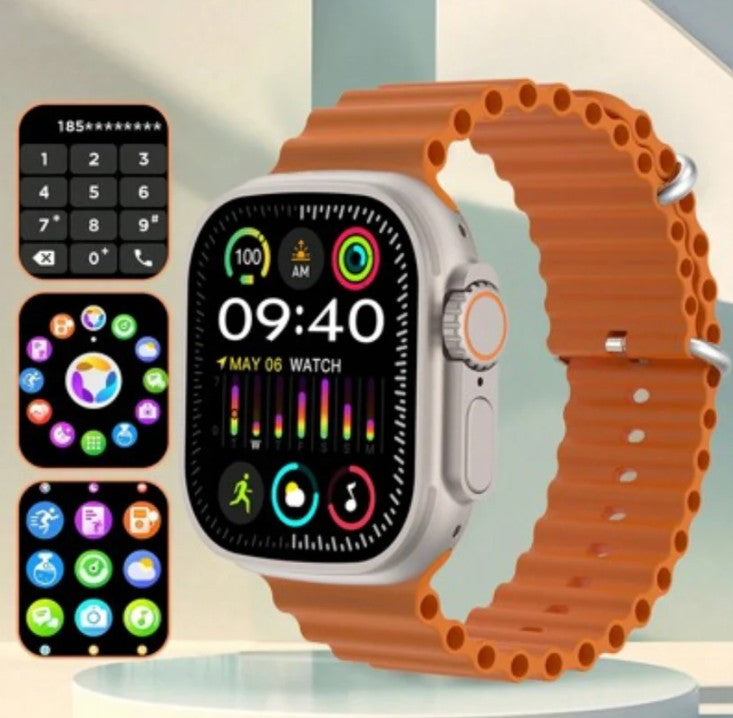 Smartwatch Ultra Pro con 2 correas (negro + blanco)