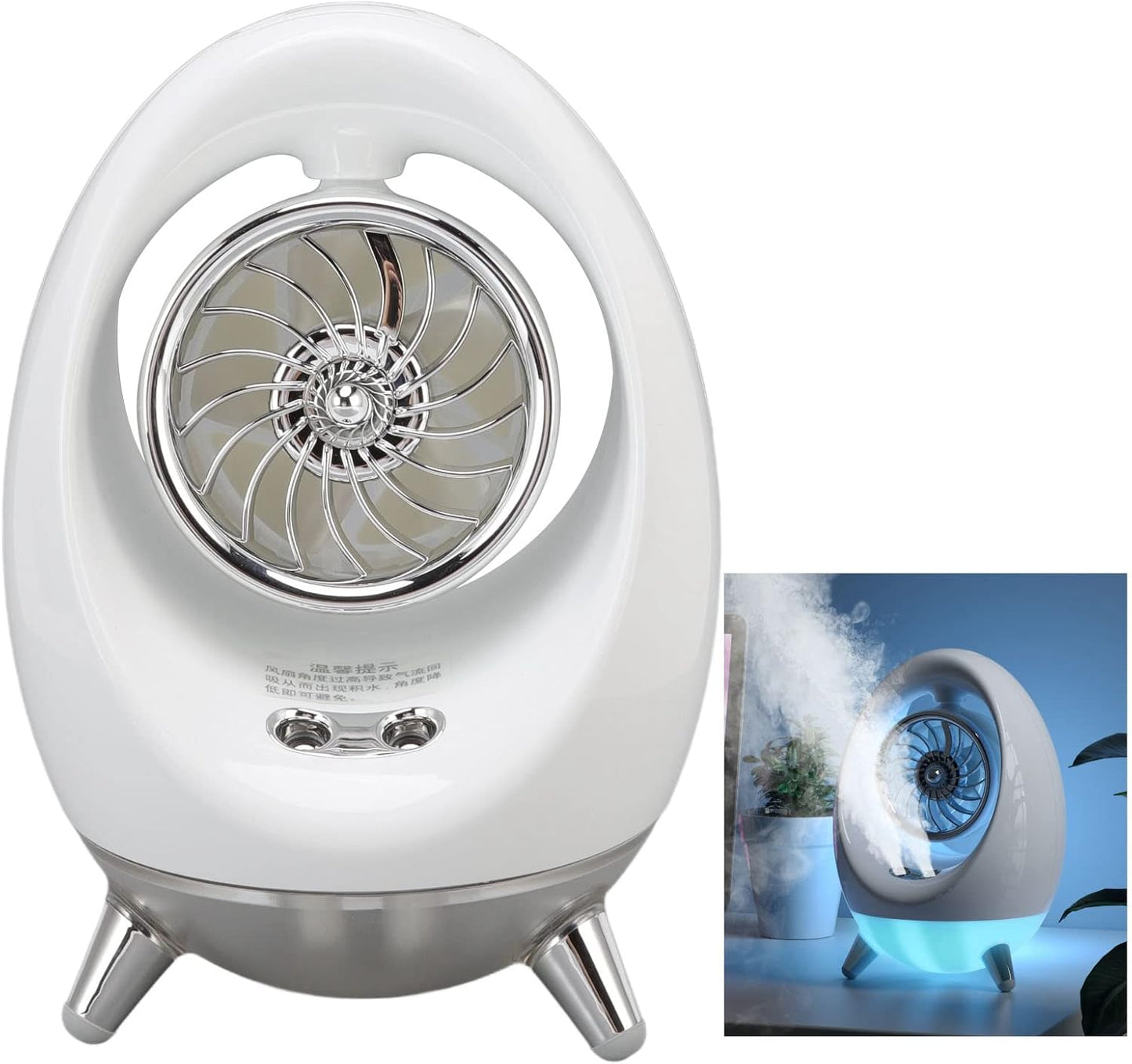 Ventilador de refrigeración con lámpara de noche y humidificador