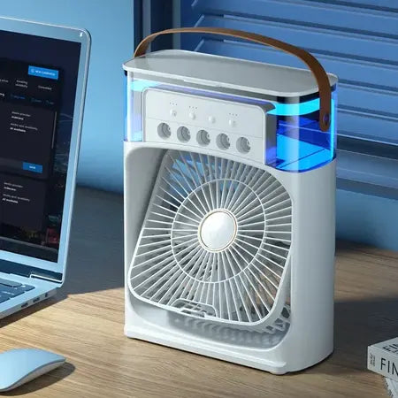 Ventilador humidificador de nebulización blanco