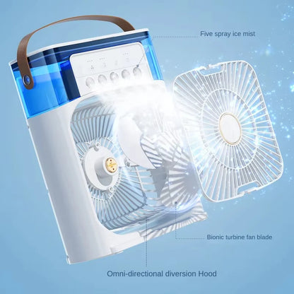 Ventilador humidificador de nebulización blanco